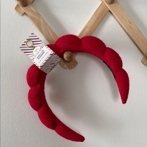 Red bubble terrycloth Headband